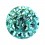 Boule Piercing Seule Langue / Nombril Multi-Cristal Turquoise