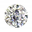 Einzelne Piercing-Kugel Epoxy Multi-Kristall Wei&szlig;