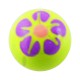 Acrylic Purple/Green 5 Petals Flower Barbell Ball