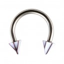 Hufeisen-Piercing Acryl Risse Schwarz / Weiß