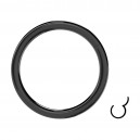 Nasen- / Lippenpiercing Clicker-Ring Stahl 316L Black-Line Schwarz Eloxiert Scharnier