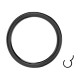 Nasen- / Lippenpiercing Clicker-Ring Stahl 316L Black-Line Schwarz Eloxiert Scharnier