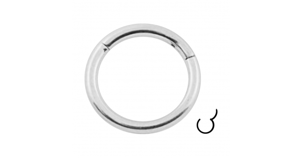 Metallized Lip / Labret Nose 316L Steel Clicker Ring with Hinge