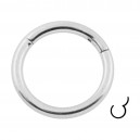 Metallized Lip / Labret Nose 316L Steel Clicker Ring with Hinge
