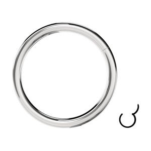 Nasen- / Lippenpiercing Clicker-Ring Stahl 316L Metallisiert Scharnier