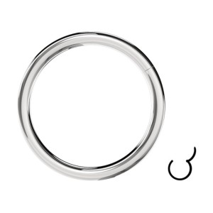 Piercing Lippe / Nase Clicker Ring Stahl 316L Metallisiert Scharnier