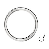 Metallized Lip / Labret Nose 316L Steel Clicker Ring with Hinge