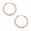 Ohrringe Stahl 316L Einfacher Ring Eloxiert Golden Rosa