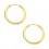 Ohrringe Stahl 316L Einfacher Ring Eloxiert Golden