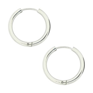 Ohrring Stahl 316L Einfacher Ring Metallisiert