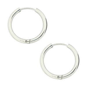 Ohrringe Stahl 316L Einfacher Ring Metallisiert