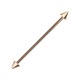 Rose Gold Anodized Industrial Barbell 316L Steel 14G Ring w/ Spikes