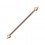 Industrial-Piercing Barbell 14G Stahl 316L Eloxiert Golden Rosa Spitzen