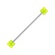 Industrial-Piercing Barbell 14G Acryl Zwei W&uuml;rfeln Gr&uuml;n