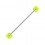 Industrial-Piercing Barbell 14G Acryl Zwei W&uuml;rfeln Gr&uuml;n