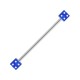 Industrial-Piercing Barbell 14G Acryl Zwei Würfeln Dunkelblau