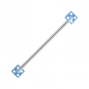 Industrial-Piercing Barbell 14G Acryl Zwei Würfeln Hellblau
