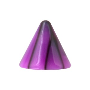 Einzelne Piercing-Spitze Acryl Risse Schwarz / Lila