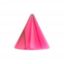 Einzelne Piercing-Spitze Acryl Risse Schwarz / Rosa