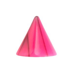 Einzelne Piercing-Spitze Acryl Risse Schwarz / Rosa