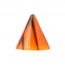 Einzelne Piercing-Spitze Acryl Risse Schwarz / Orange