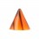 Einzelne Piercing-Spitze Acryl Risse Schwarz / Orange