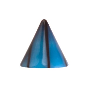 Pique de Piercing Seul Acrylique Fissures Noir / Bleu