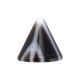 Einzelne Piercing-Spitze Acryl Risse Wei&szlig; / Schwarz