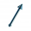 Gerader Nasenpiercing-Pin Eloxiert Blau Spitze