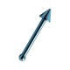 Blue Anodized Straight Pin Nose Bone Bar with Spike