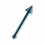 Gerader Nasenpiercing-Pin Eloxiert Blau Spitze