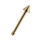 Gerader Nasenpiercing-Pin Eloxiert Golden Spitze