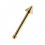 Gerader Nasenpiercing-Pin Eloxiert Golden Spitze