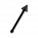 Black Anodized Black-Line Straight Pin Nose Bone Bar with Spike