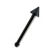 Gerader Nasenpiercing-Pin Black-Line Eloxiert Schwarz Spitze