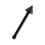 Nasenpiercing Pin Straight Black-Line Eloxiert Schwarz Spitze