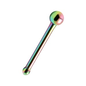 Gerader Nasenpiercing-Pin Eloxiert Mehrfarbig Kugel