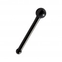 Gerader Nasenpiercing-Pin Black-Line Eloxiert Schwarz Kugel