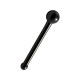 Black Anodized Black-Line Straight Pin Nose Bone Bar with Ball