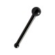 Gerader Nasenpiercing-Pin Black-Line Eloxiert Schwarz Kugel