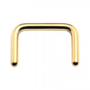 Septum-Piercing-Retainer Aufrecht Eloxiert Golden