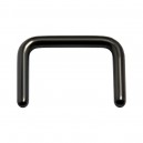 Septum-Piercing-Retainer Black-Line Aufrecht Eloxiert Schwarz