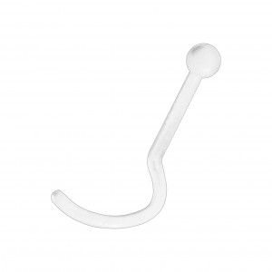 Nasenpiercing-Retainer Screw Bioflex Transparent Kugel
