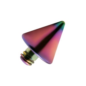 Rainbow Anodized Spike Top for Microdermal Piercing