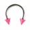 Hufeisen-Piercing Acryl Risse Schwarz / Rosa