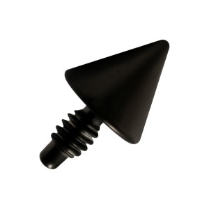 Black Anodized Black-Line Spike Top for Microdermal Piercing