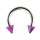 Hufeisen-Piercing Acryl Risse Schwarz / Lila