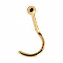 Gold Anodized Nose Bone Bar with Ball