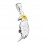 Black Perch & Yellow Head Parrot 925 Silver Pendent