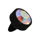 Einzelner Piercing-Aufsatz Push-Fit Bioflex Schwarz Strass Mehrfarbig